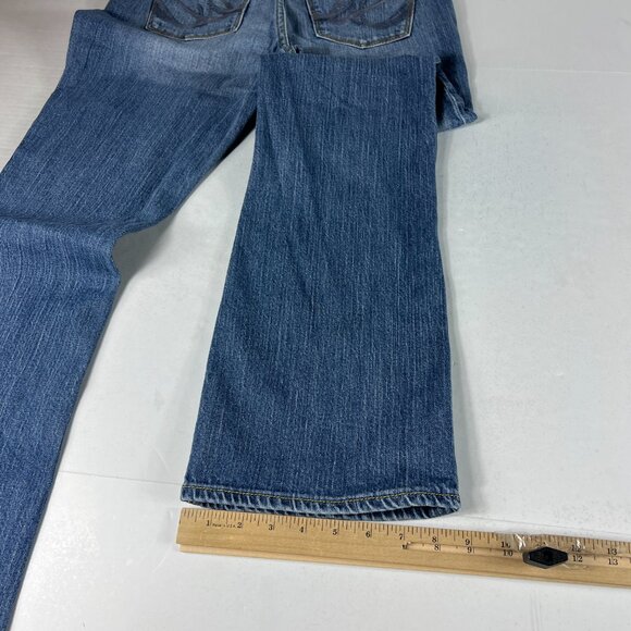 Express X2 Jeans Women's Measured 31x29 Slim Low Rise Boot Cut Blue Denim Tag 8 - Picture 11 of 16